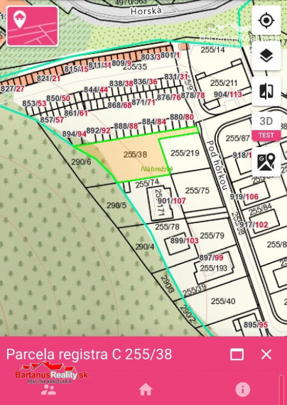 BartanusReality - Ponúkame na predaj zaujímavý pozemok na hranici mesta Partizánske s Malými Uhercami, časť Pod Hôrkou.