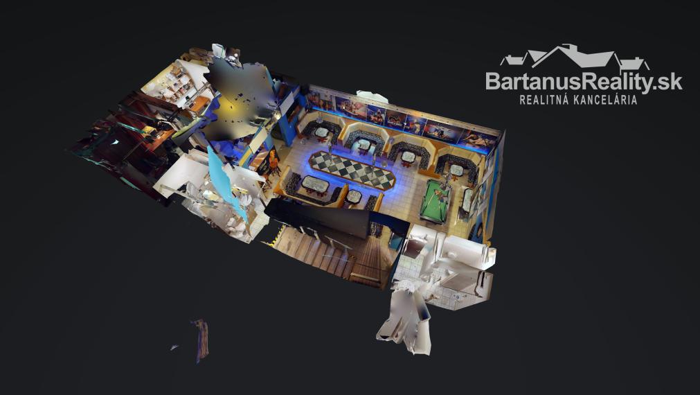 Na prenájom kompletne zariadený nočný bar, bývalý striptízový podnik Black & White, v centre Trenčína