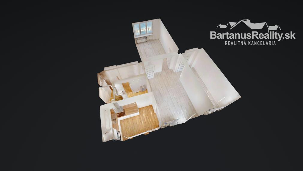 BartanusReality - Na predaj kompletne zrekoštruovaný 3 izbový byt v Novej Dubnici, P.O. Hviezdoslava.