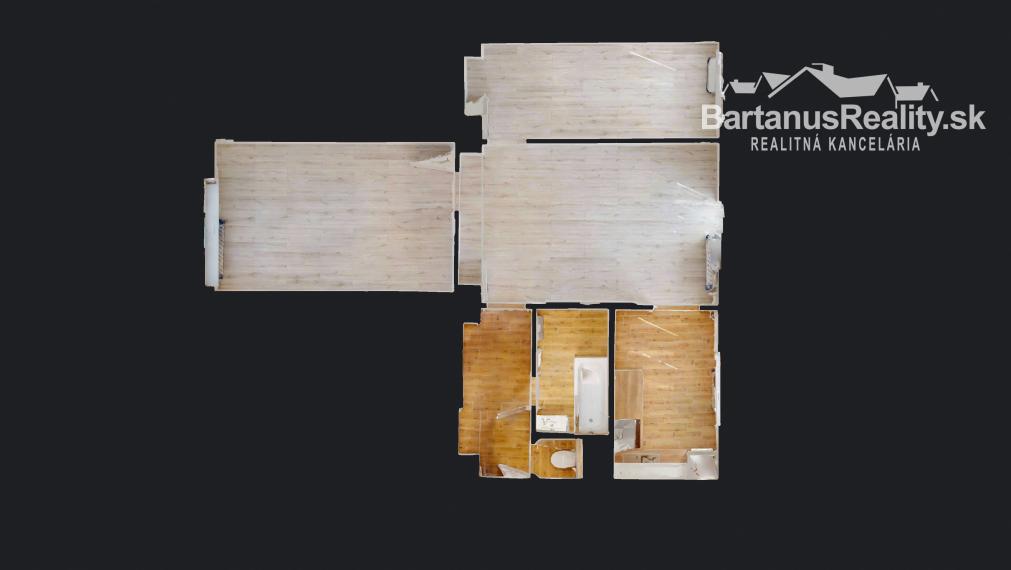 BartanusReality - Na predaj kompletne zrekoštruovaný 3 izbový byt v Novej Dubnici, P.O. Hviezdoslava.