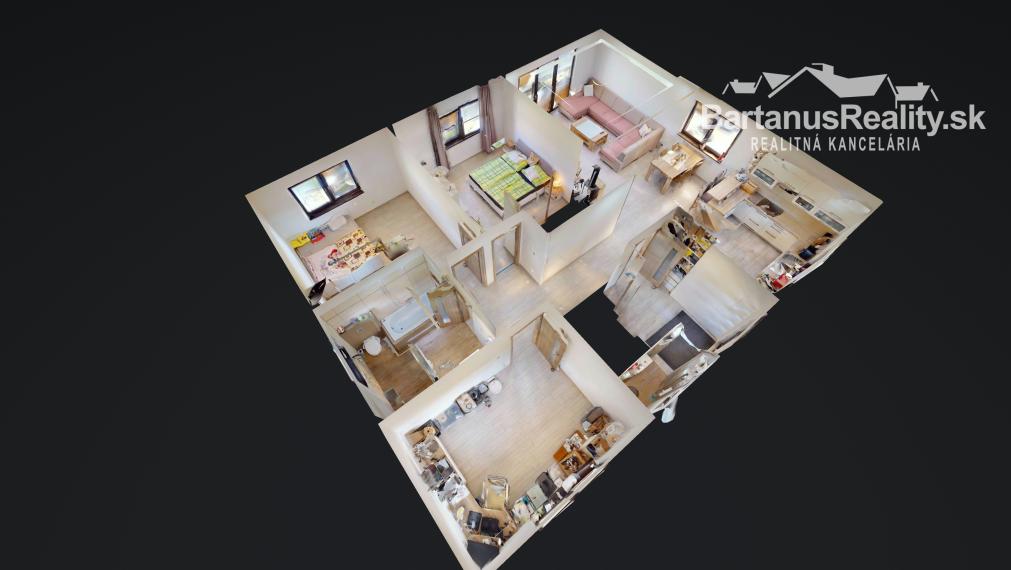 Na predaj novostavba rozmerného, 4 izbového rodinného domu s garážou v obci Trenčianske Mitice, časť Zemianske Mitice.