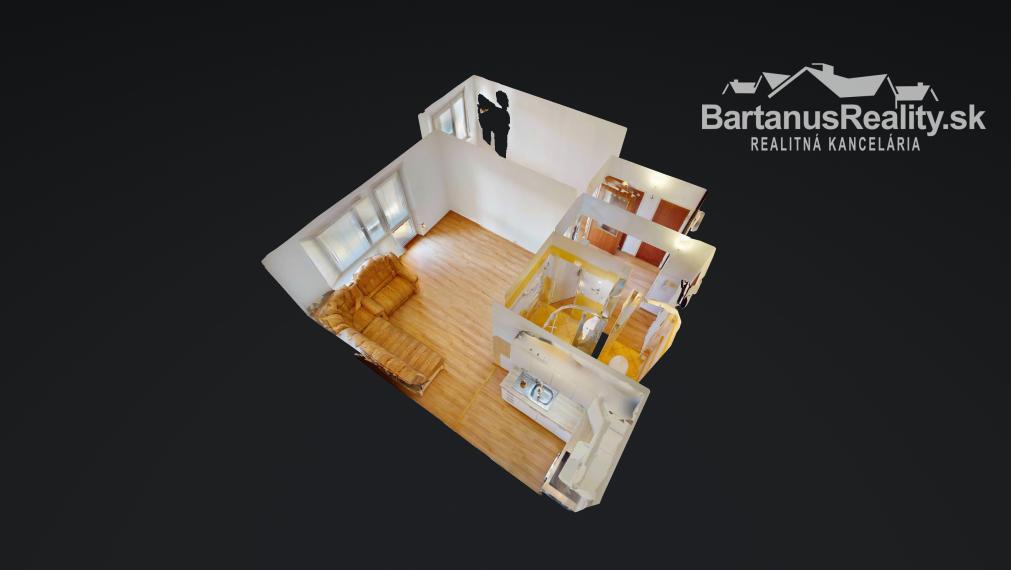 BartanusReality - !!!!! REZERVOVANÝ !!!!! zaujímavý 2 izbový byt v Trenčíne, Juh, Bazovského ulica.