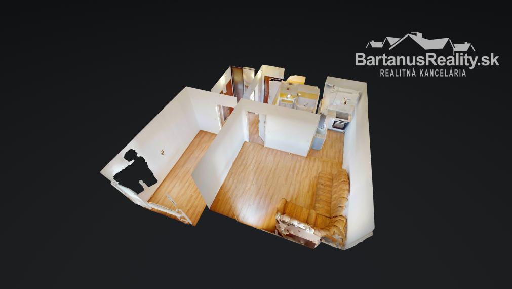 BartanusReality - !!!!! REZERVOVANÝ !!!!! zaujímavý 2 izbový byt v Trenčíne, Juh, Bazovského ulica.