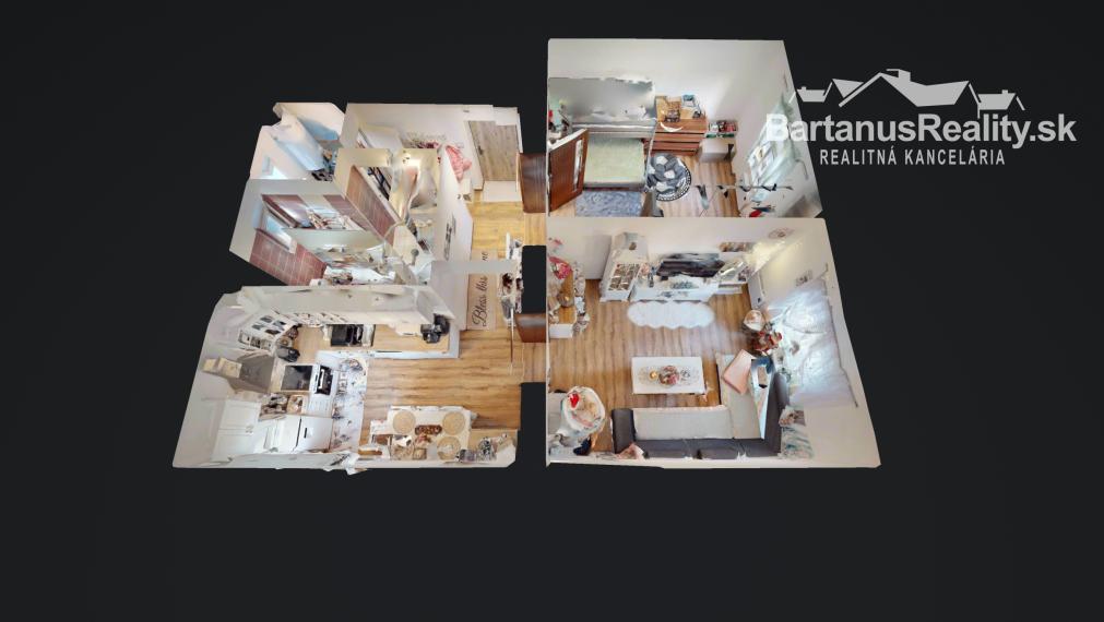 BartanusReality - Na predaj krásny, kompletne zrekonštruovaný 2 izbový byt v obci Bobot, 10km. od Trenčianskych Teplíc.