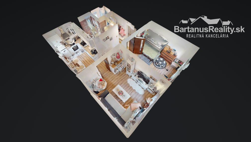 BartanusReality - Na predaj krásny, kompletne zrekonštruovaný 2 izbový byt v obci Bobot, 10km. od Trenčianskych Teplíc.