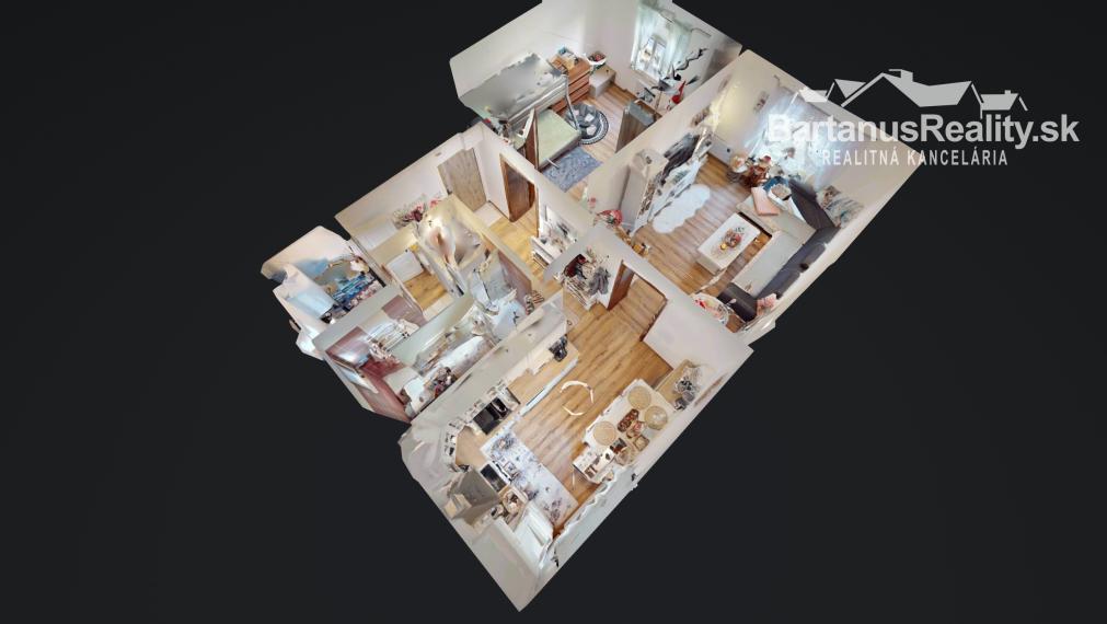 BartanusReality - Na predaj krásny, kompletne zrekonštruovaný 2 izbový byt v obci Bobot, 10km. od Trenčianskych Teplíc.