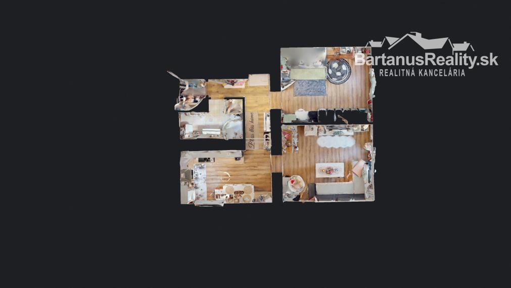 BartanusReality - Na predaj krásny, kompletne zrekonštruovaný 2 izbový byt v obci Bobot, 10km. od Trenčianskych Teplíc.