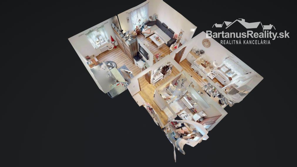 BartanusReality - Na predaj krásny, kompletne zrekonštruovaný 2 izbový byt v obci Bobot, 10km. od Trenčianskych Teplíc.