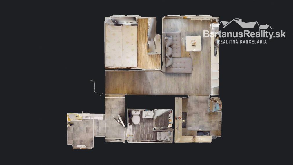 BartanusReality - Na prenájom kompletne zrekonštruovaný 1 izbový byt v Trenčíne, Pred poľom.