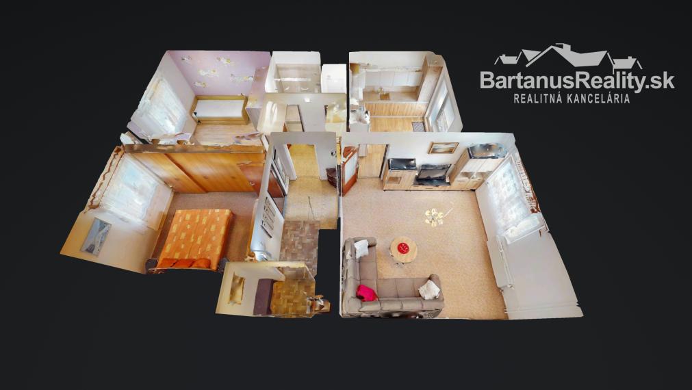 Na prenájom kompletne zariadený 3 izbový byt v Trenčíne, Juh, Halalovka.