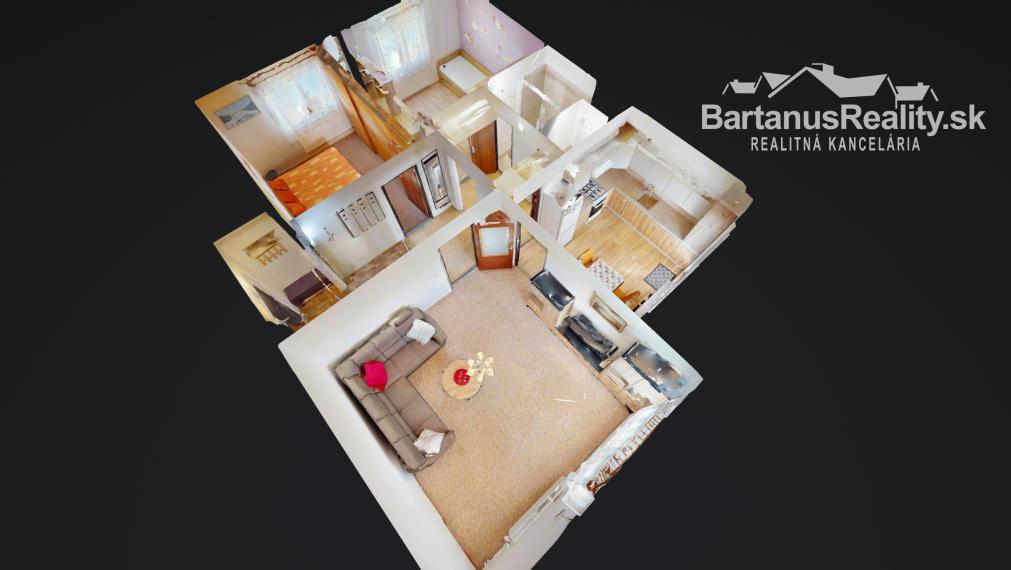 Na prenájom kompletne zariadený 3 izbový byt v Trenčíne, Juh, Halalovka.