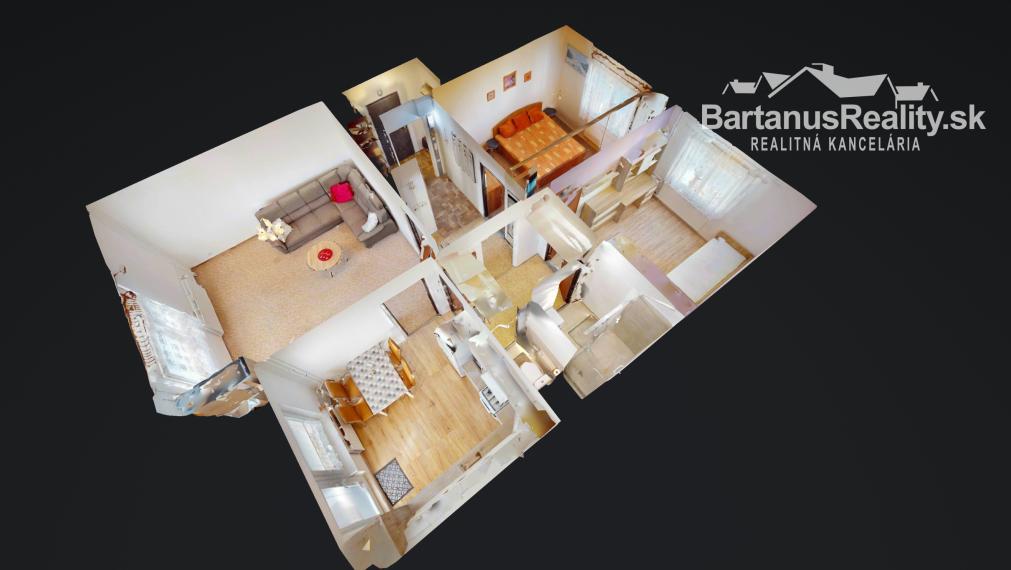 Na prenájom kompletne zariadený 3 izbový byt v Trenčíne, Juh, Halalovka.