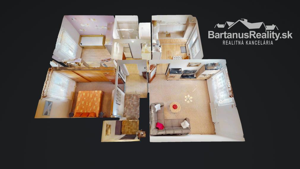 Na prenájom kompletne zariadený 3 izbový byt v Trenčíne, Juh, Halalovka.