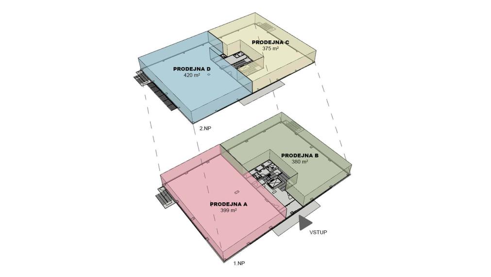 BartanusReality - Na prenájom atraktívne obchodné priestory o rozlohe 375 m2 v budove LIVING BOX v Trenčíne