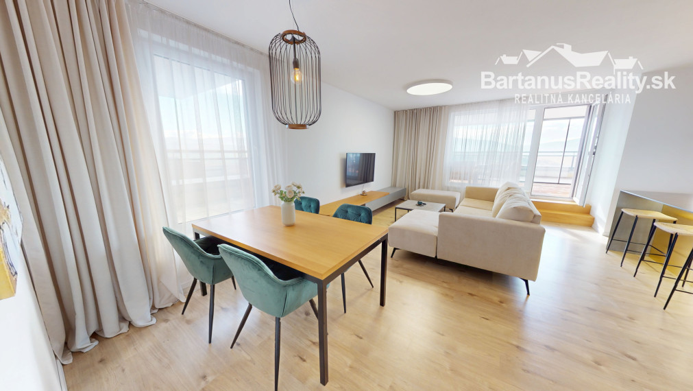 BartanusReality - Na predaj nadštandardný 3-izbový byt o rozlohe 93 m2 s terasou 73 m2 v Trenčíne, sídlisko JUH, ul. Liptovská