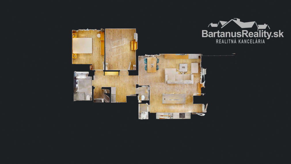 BartanusReality - Na predaj nadštandardný 3-izbový byt o rozlohe 93 m2 s terasou 73 m2 v Trenčíne, sídlisko JUH, ul. Liptovská