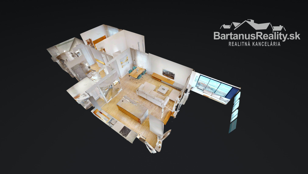 BartanusReality - Na predaj nadštandardný 3-izbový byt o rozlohe 93 m2 s terasou 73 m2 v Trenčíne, sídlisko JUH, ul. Liptovská