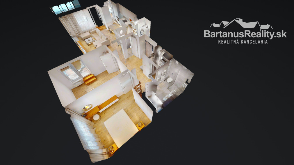 BartanusReality - Na predaj nadštandardný 3-izbový byt o rozlohe 93 m2 s terasou 73 m2 v Trenčíne, sídlisko JUH, ul. Liptovská