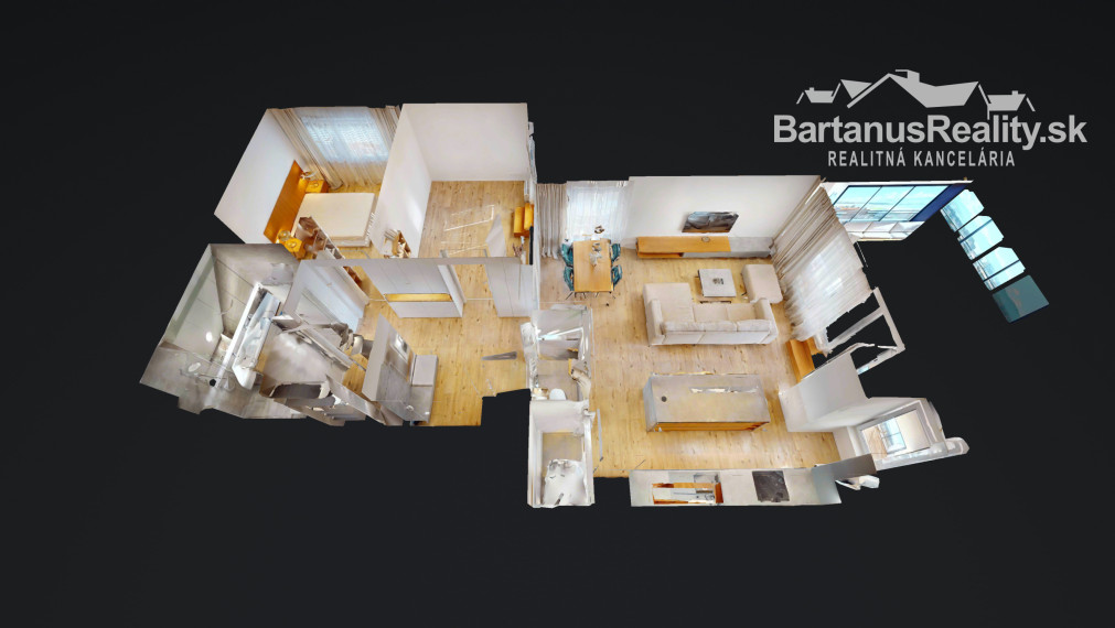 BartanusReality - Na predaj nadštandardný 3-izbový byt o rozlohe 93 m2 s terasou 73 m2 v Trenčíne, sídlisko JUH, ul. Liptovská