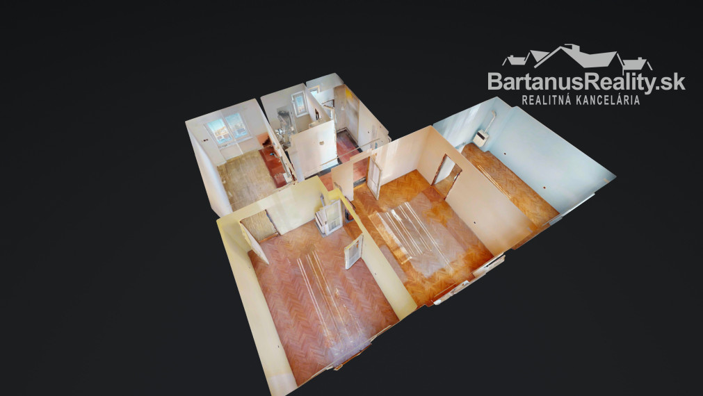 BartanusReality: Na predaj priestranný 3-izbový tehlový byt (71 m²) s garážou v uzavretom dvore – Trenčín, Zámostie.